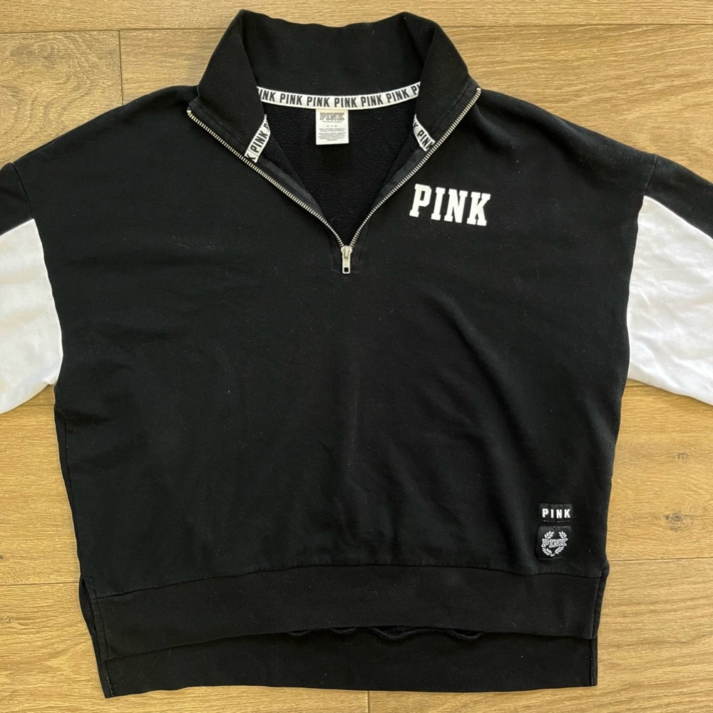 PINK Quarter Zip Pullover Largee